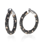 Crivelli 18k White Gold Diamond Earrings V