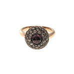 Crivelli 18k Rose Gold Diamond + Sapphire Cocktail Ring // Ring Size: 6.25