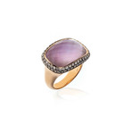 Crivelli 18k Rose Gold Diamond + Quartz Statement Ring // Ring Size: 6.75