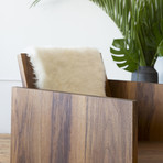 Contemporary Solid Walnut Armchair