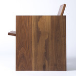 Contemporary Solid Walnut Armchair