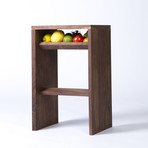 Contemporary Solid Walnut Stooble