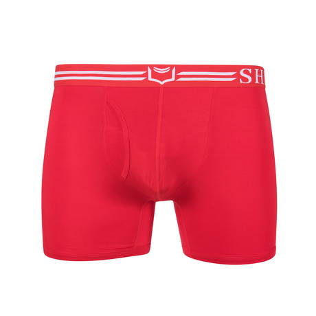 SHEATH 4.0 Men's Dual Pouch Boxer Brief // Red (Medium)