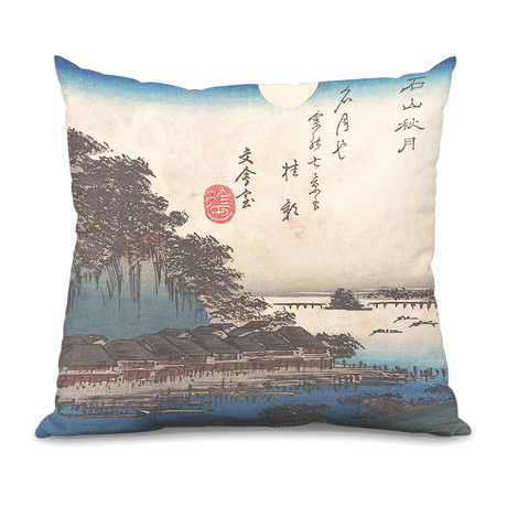 Throw Pillow // Autumn Moon // Atishiyama (16"L x 16"W)