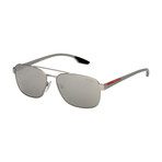 Unisex Sunglasses // Silver + Silver