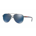 Unisex Sunglasses // Gunmetal + Blue