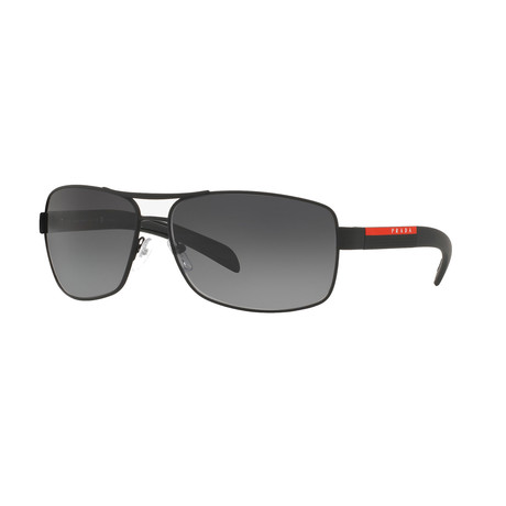 Unisex Rectangular Sunglasses // Black + Gray
