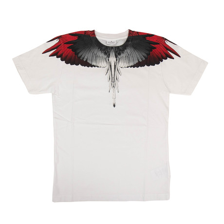 Men's Wings // White Gray + Red - Marcelo Burlon - of Modern