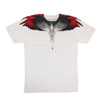 Men's Wings T-Shirt // White + Gray + Red (M)