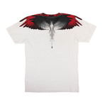 Men's Wings T-Shirt // White + Gray + Red (XXS)