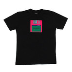 Women's Floppy Disk T-Shirt // Black + Multicolor (S)