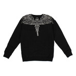 Men's Neon Wings Sweatshirt // Black + White (XS)