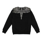Men's Neon Wings Sweatshirt // Black + White (XS)