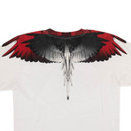 Men's Wings T-Shirt // White + Gray + Red (L)