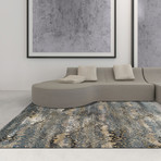 Modern Damask Area Rug // Blue (3' x 5')