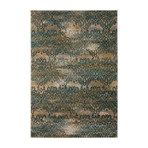 Modern Damask Area Rug // Blue (3' x 5')