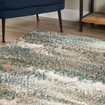 Modern Damask Area Rug // Blue (3' x 5')