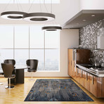 Geo Stripe Area Rug // Steel (3' x 5')