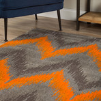 Modern Chevron Area Rug // Orange (3' x 5')