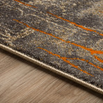 Fossil Impression Area Rug // Orange (3' x 5')