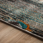 Geo Stripe Area Rug // Steel (3' x 5')