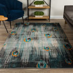 Geo Stripe Area Rug // Steel (3' x 5')