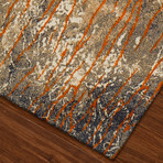 Fossil Impression Area Rug // Orange // 10' x 13'