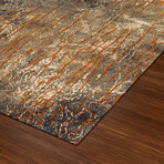 Fossil Impression Area Rug // Orange (3' x 5')