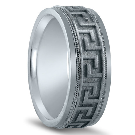 Argentium Sterling Silver Greek Key Design Ring (8)