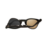Amarcord Collection Vittorio Unisex Sunglasses // Black + Flash Bronze
