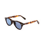 Amarcord Collection Vittorio Unisex Sunglasses // Dark Havana + Blue