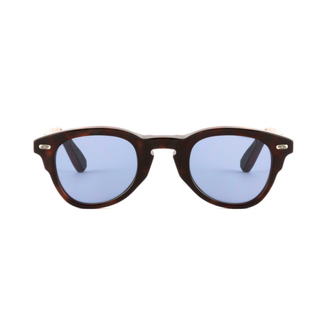 Amarcord Collection Vittorio Unisex Sunglasses // Dark Havana + Blue