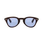 Amarcord Collection Vittorio Unisex Sunglasses // Dark Havana + Blue