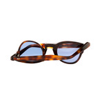 Amarcord Collection Vittorio Unisex Sunglasses // Dark Havana + Blue