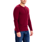 4 Button Thermal Henley Shirt // Red (2XL)