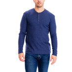 4 Button Thermal Henley Shirt // H.Denim (XL)