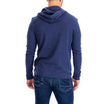 Thermal 3 Button Hoodie // H.Denim (S)