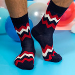 Men's Regular Socks Bundle // Red + Navy // Pack of 10