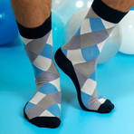 Men's Regular Socks Bundle // Blue + White + Gray // 7 Pairs