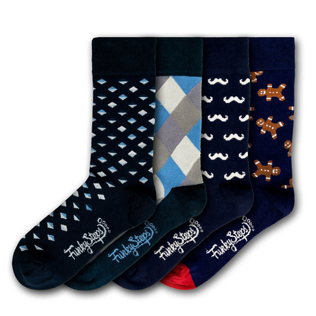 Men's Regular Socks Bundle // Navy // 5 Pairs