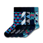 Men's Regular Socks Bundle II // Navy + Blue // Pack of 5