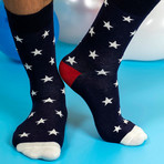 Men's Regular Socks Bundle // Blue + Red + Gray // Pack of 10
