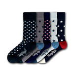 Men's Regular Socks Bundle // Navy + Gray // Pack of 5