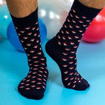 Men's Regular Socks Bundle // Navy + Blue + Red // 4 Pairs