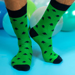 Men's Regular Socks Bundle // Blue + Green + Red // Pack of 3