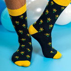 Men's Regular Socks Bundle // Navy + Red + Yellow // Pack of 3