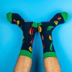 Men's Regular Socks Bundle // Green + Blue + Red // Pack of 7