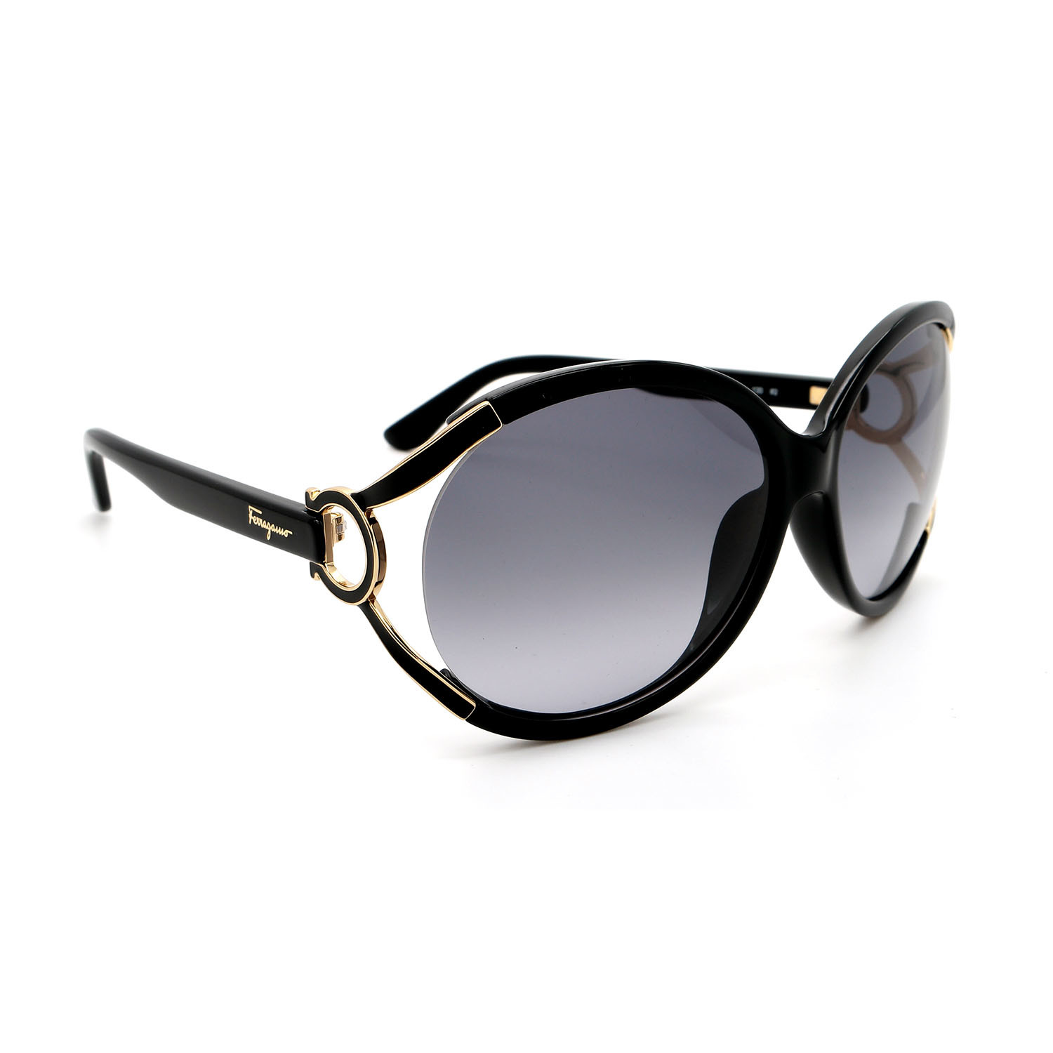 Salvatore Ferragamo // Women's SF600S-001 Oval Sunglasses // Black