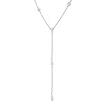 Estate 14k White Gold Diamond By the Yard Drop Necklace // Pre-Owned