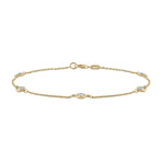 Estate 14k Yellow Gold Diamond by the Yard Bracelet // Pre-Owned